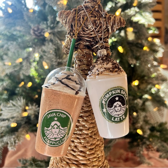 Pumpkin Spice Java Ornament pair - Picture 7 of 10